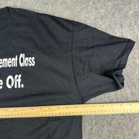 Vintage Mens Funny Tee Shirt Anger Management Class Pisses Me Off Size XL Black - Picture 5 of 6